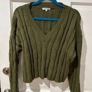 Madewell V Neck cropped sweater